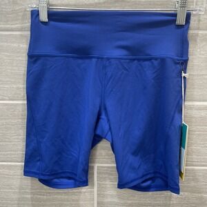 Fair Harbor Bayview bike short cobalt Women's S With Back Zipper‎ Pocket NWT